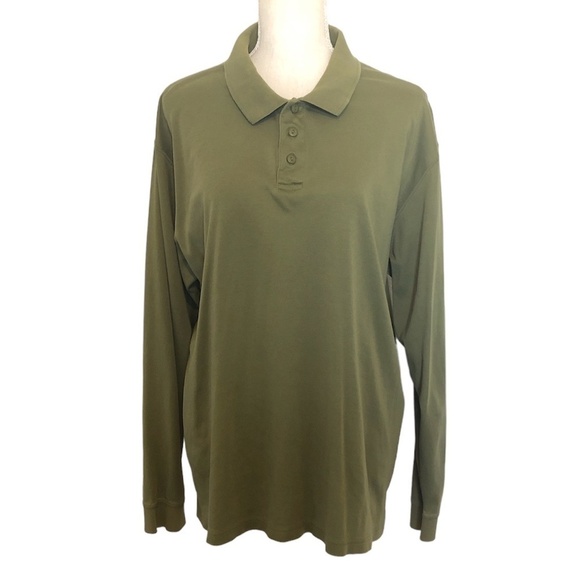 L.L. BEAN Polo Shirt Men's Size Large Green Traditional Fit Pima Cotton - Picture 11 of 11